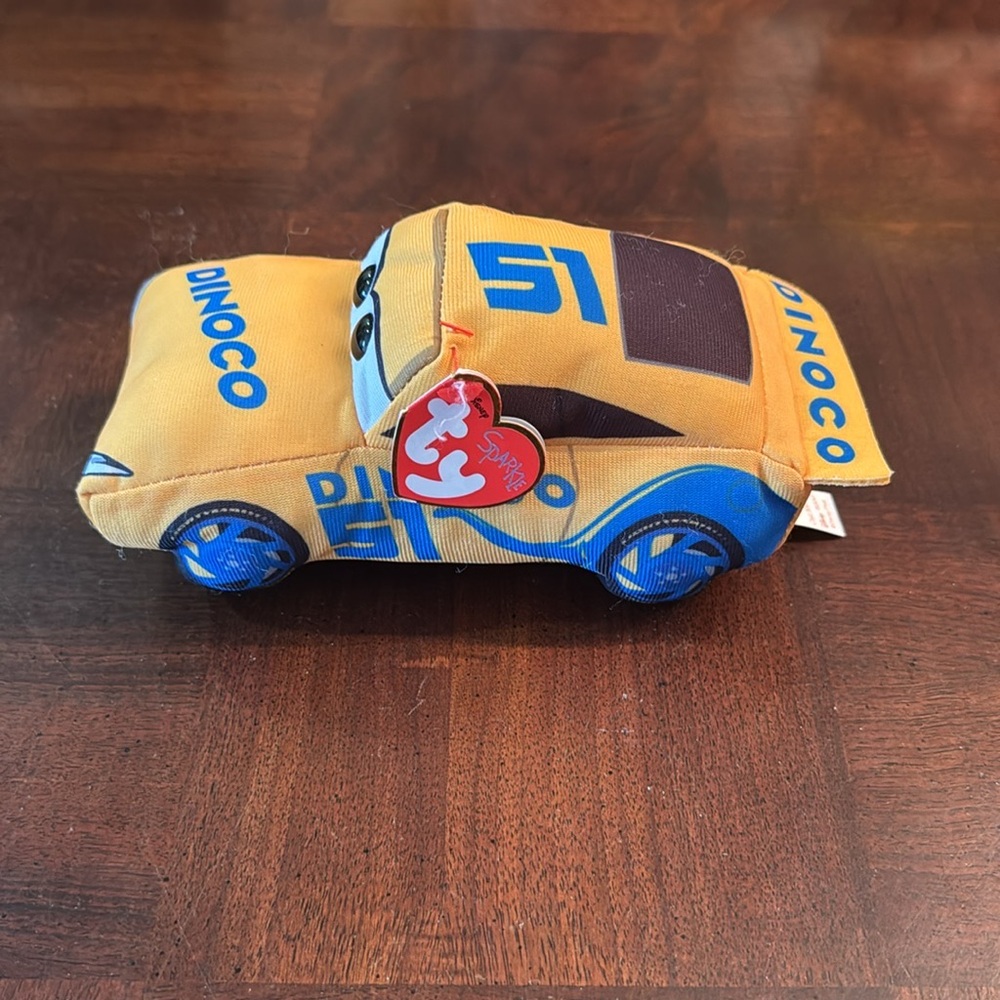 Ty Disney Pixar Movie Cars 3 Dinoco 7" Plush Toy
